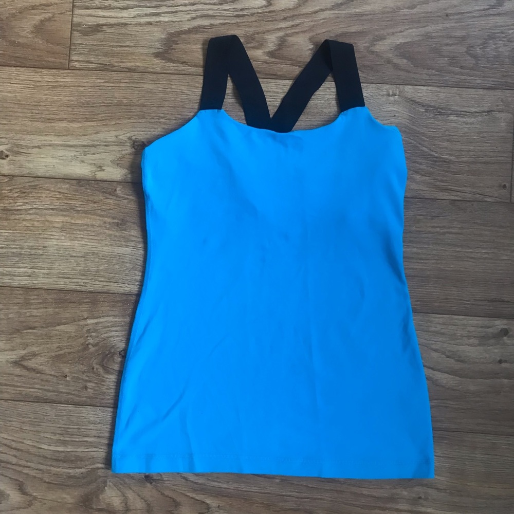 lululemon athletica Blue and Black Tank Top